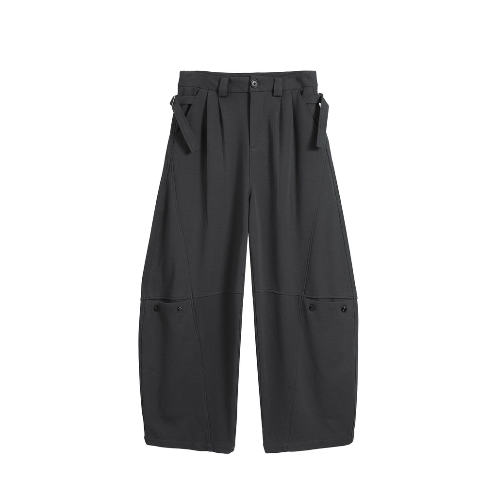TZ Killer Crop Versatile Loose Pleated Scimitar Pants