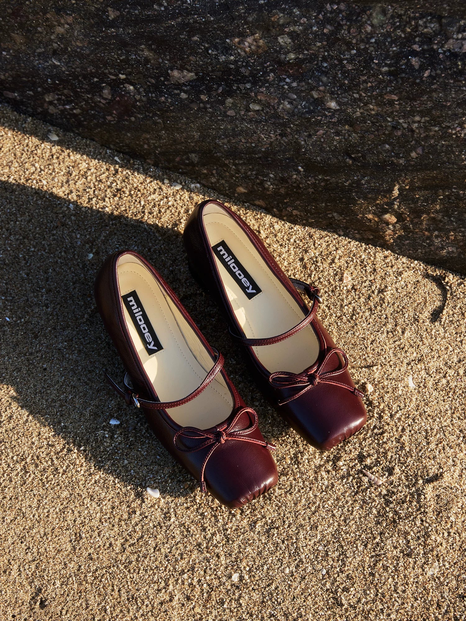 MILOOEY Leather Square-Toe Ankle-Strap Mary Jane