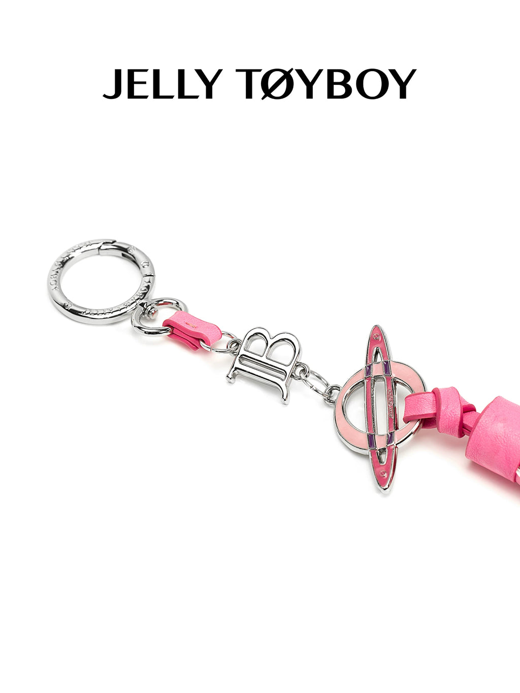 JELLY TOYBOY Pink Faux Leather Tassel Charm Bag Accessory