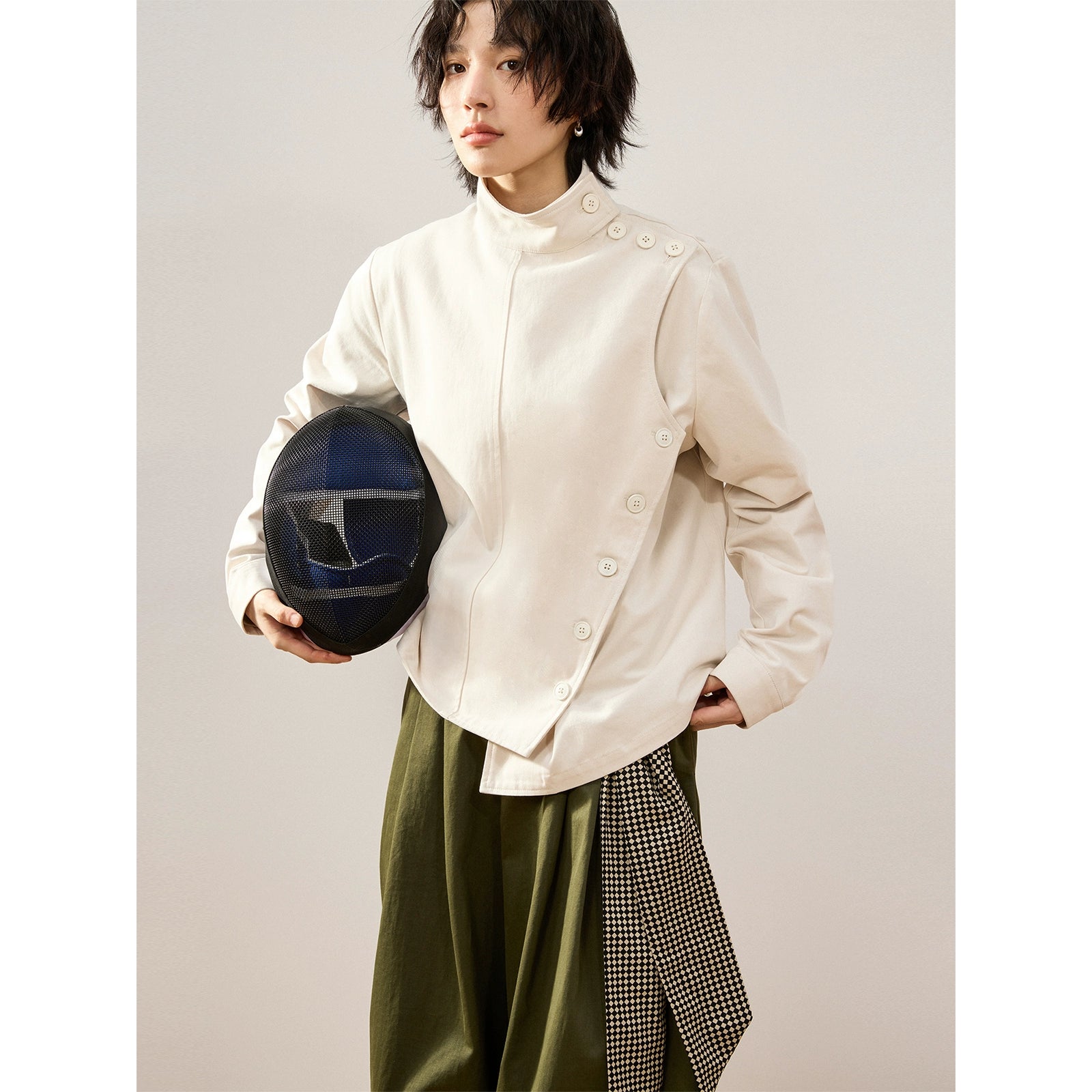 Sameuoo Vintage Irregular Design Jacket