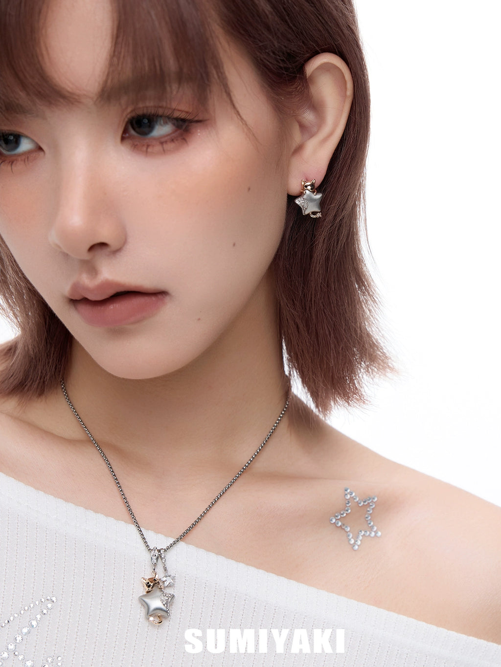 SUMIYAKI Dopamine Kitten Pendant Necklace