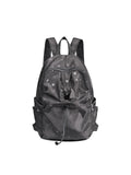 Unique blue Nylon Zip-Top Backpack
