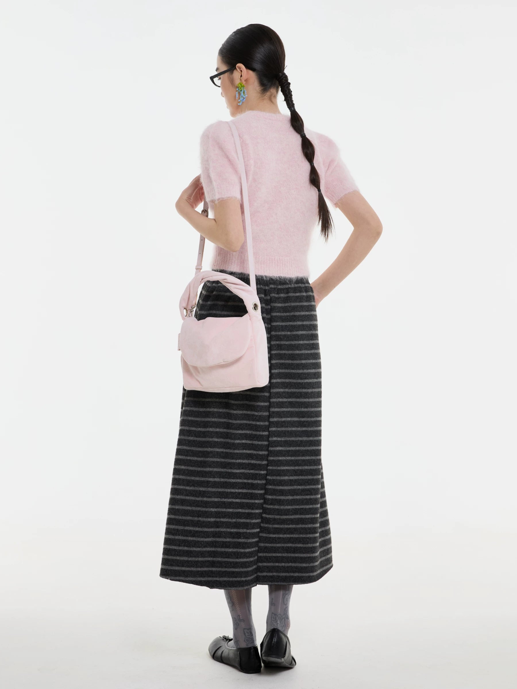 DirtySix Soft Fufu Suede Padded Small Square Bag