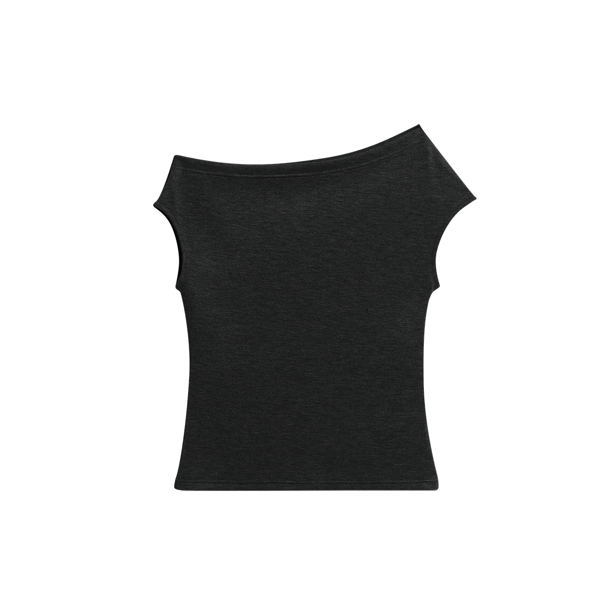 FUNKYFUN Irregular Slanted Shoulder Short Sleeve Tee