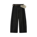 TGNS Vintage Banged Nailed Belt Loose Jeans