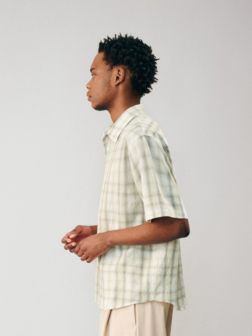 NONRADICAL Gradient Check Breathable Shirt