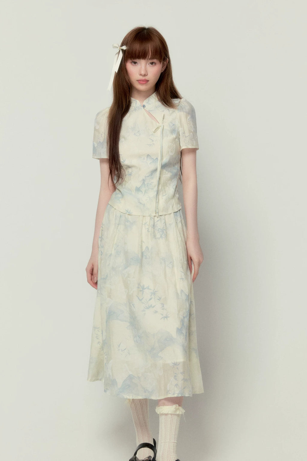 LOST FOREST New Chinese Versatile Suit Long Dress