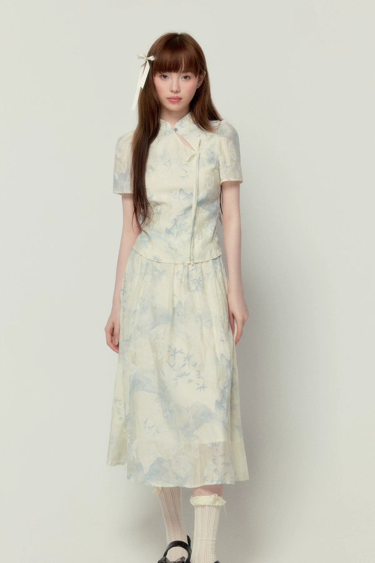LOST FOREST New Chinese Versatile Suit Long Dress