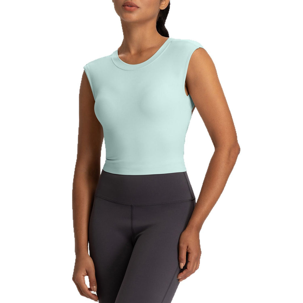 Athena Lulu Nude Backless Tight and Thin Exercise Tee