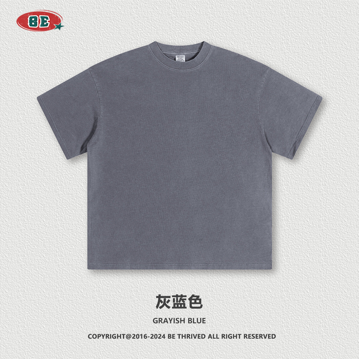 BE THRIVED Vintage Washed 220g Breathable Loose-Fit Tee