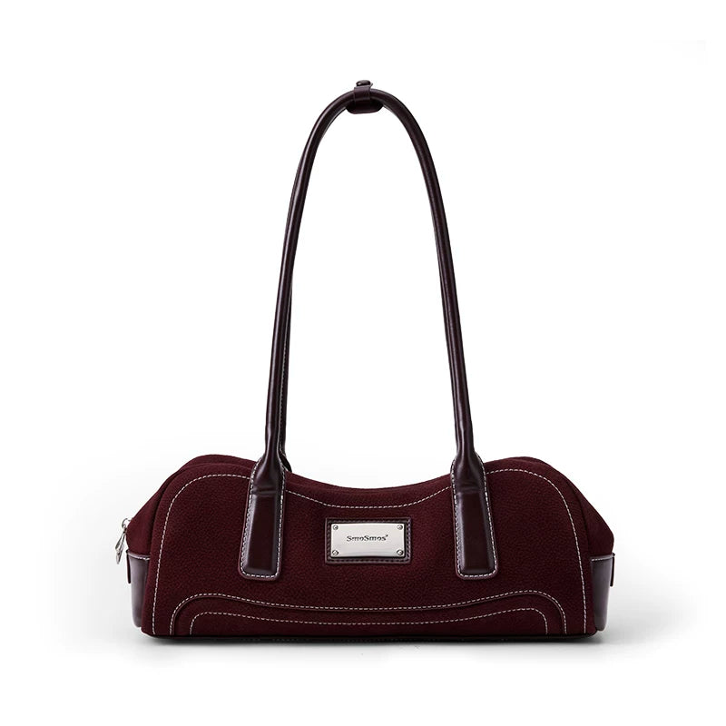 SmoSmos Long-Handle Underarm Bag Baguette Bag Shoulder Handbag