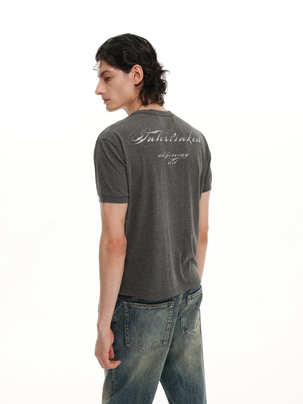 INTERLINKED Textured Cropped Tee