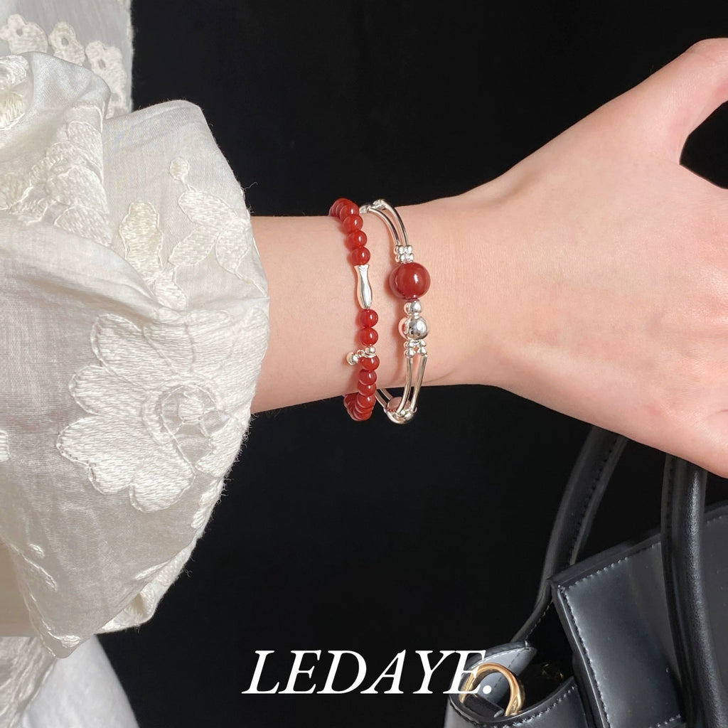 LIDAYE Agate Beaded Bracelet with Contrasting Accents