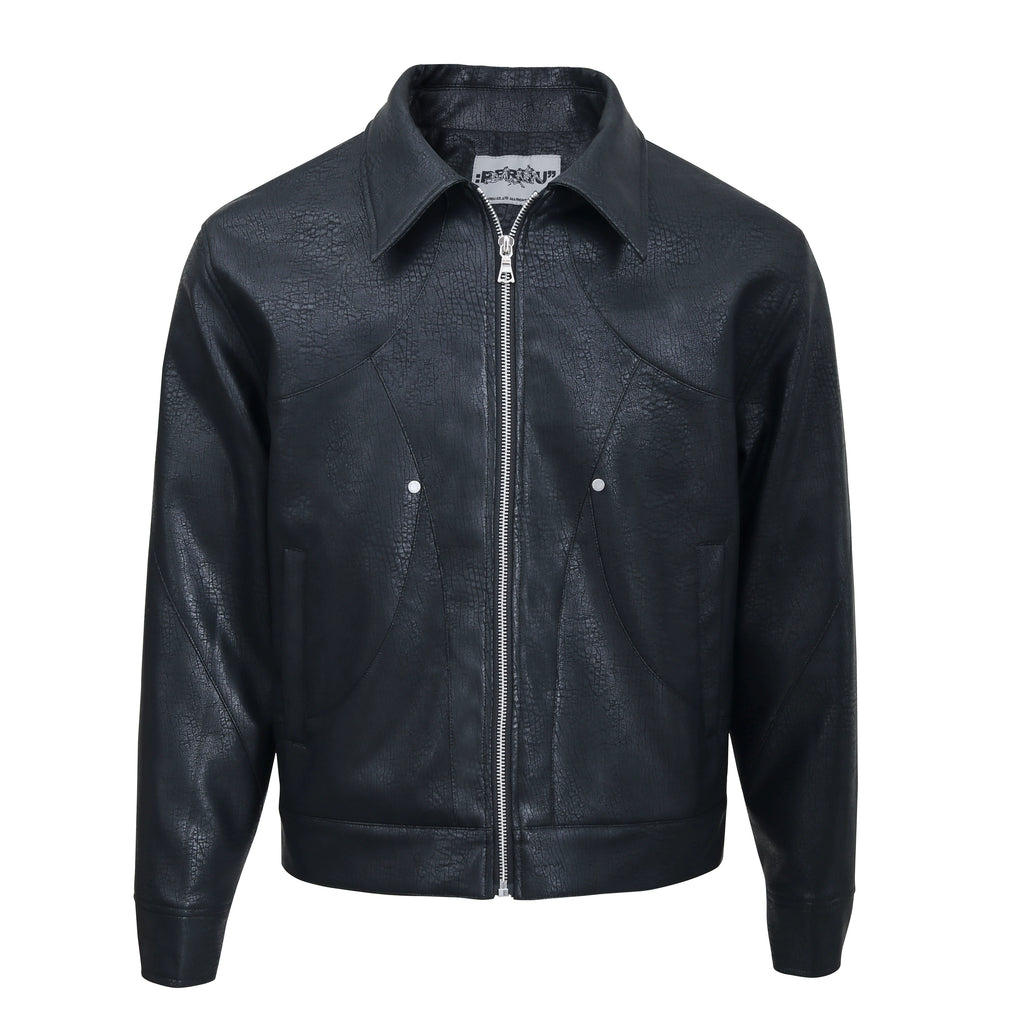 PERDU Snake Stitching Rivet Versatile Vintage Jacket