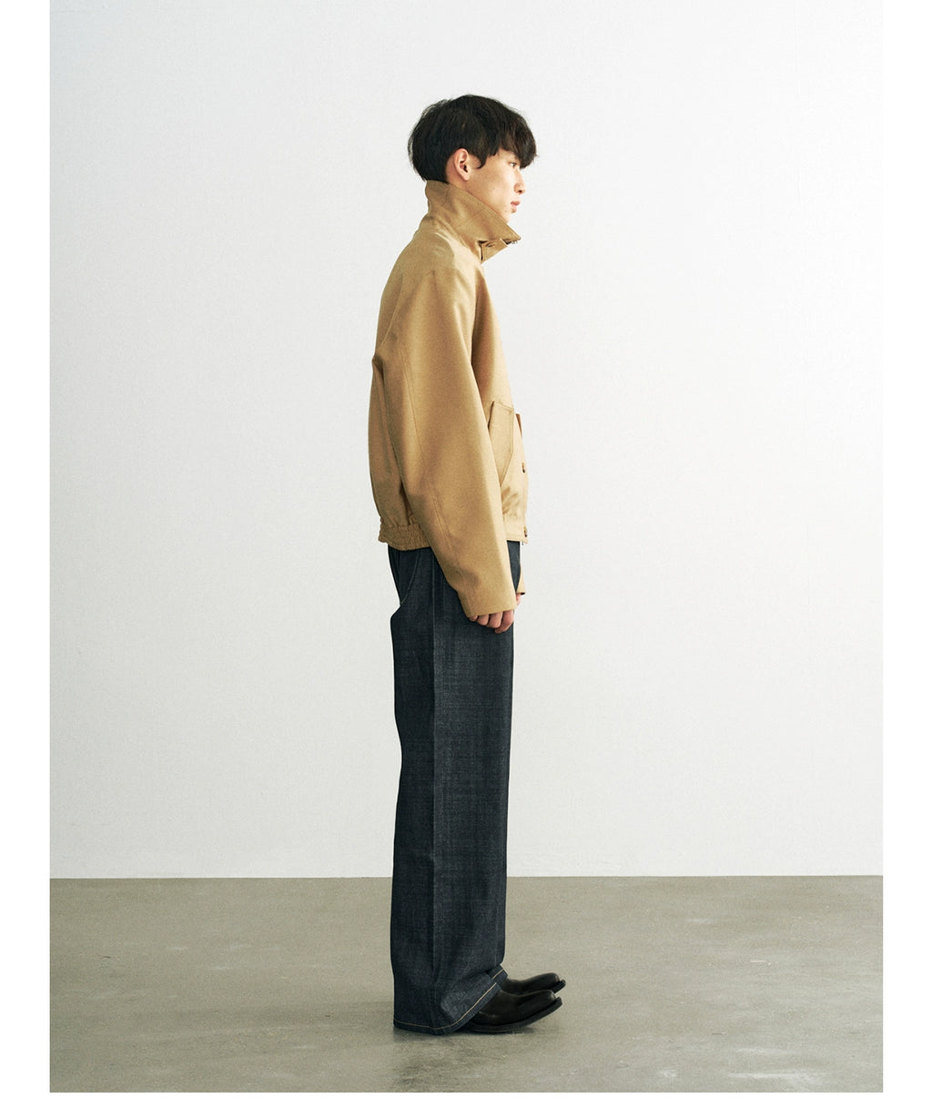 Azure Lisseur Premium Simple Turtleneck Button-Feeling Jacket
