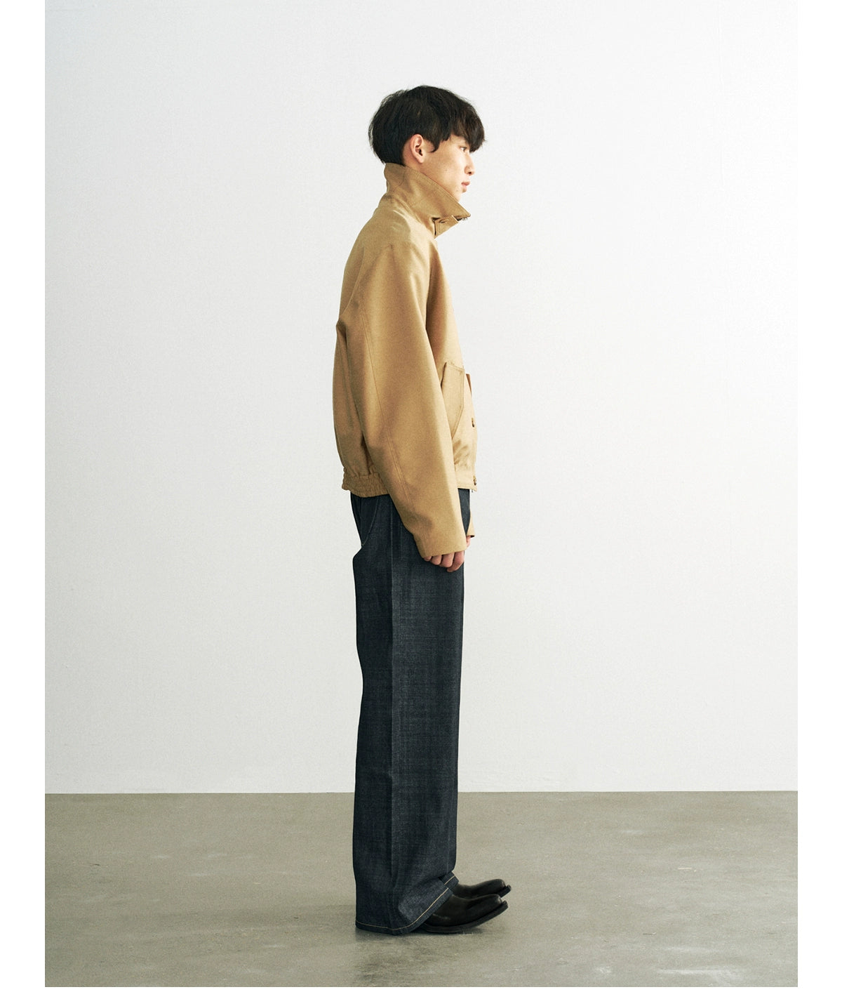 Azure Lisseur Premium Simple Turtleneck Button-Feeling Jacket