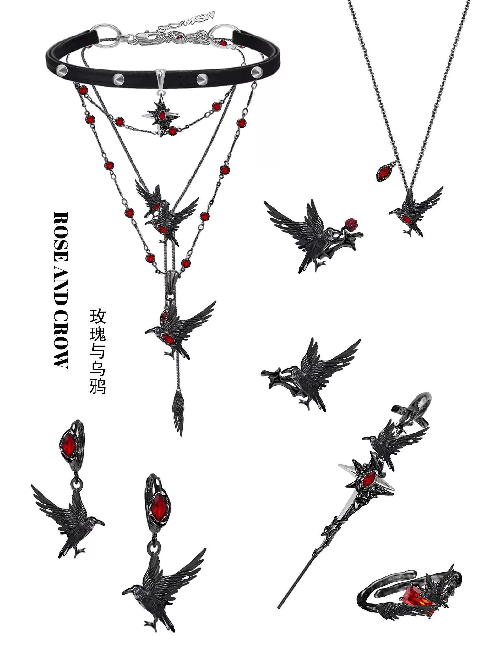 MASW Creative Raven Edge Clip Hair Accessory - Unique High-End Clip