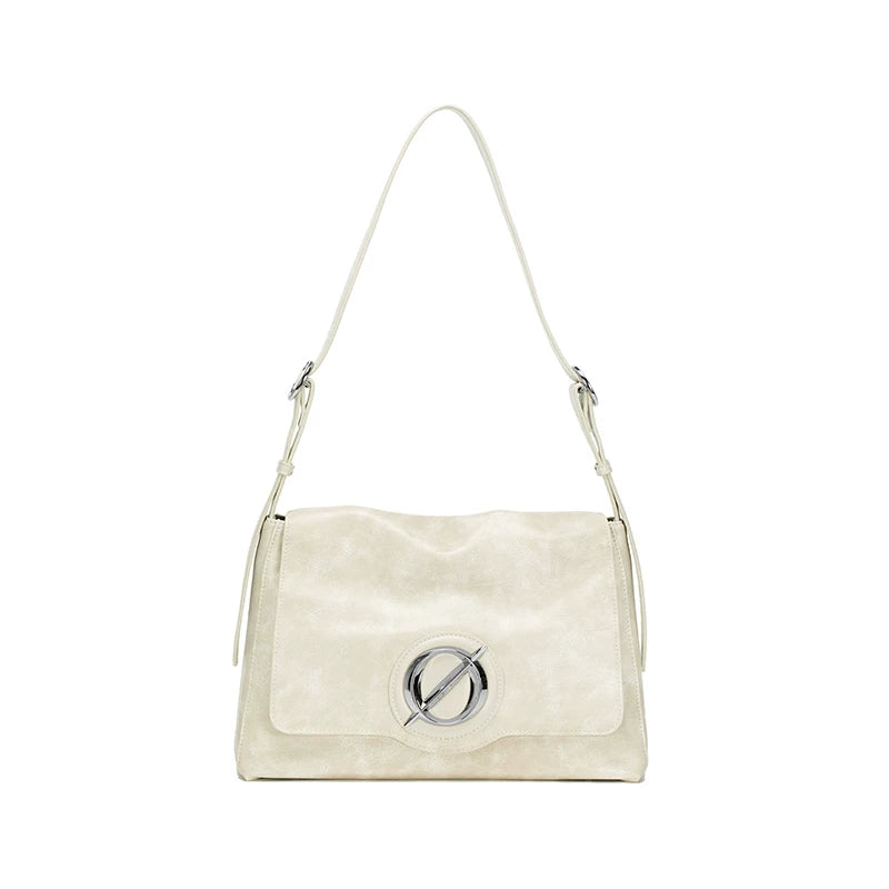 JELLY TOYBOY Black Leather Shoulder Bag - Magnetic Snap