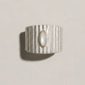 MEZZEM Sterling Silver Agate Open Ring