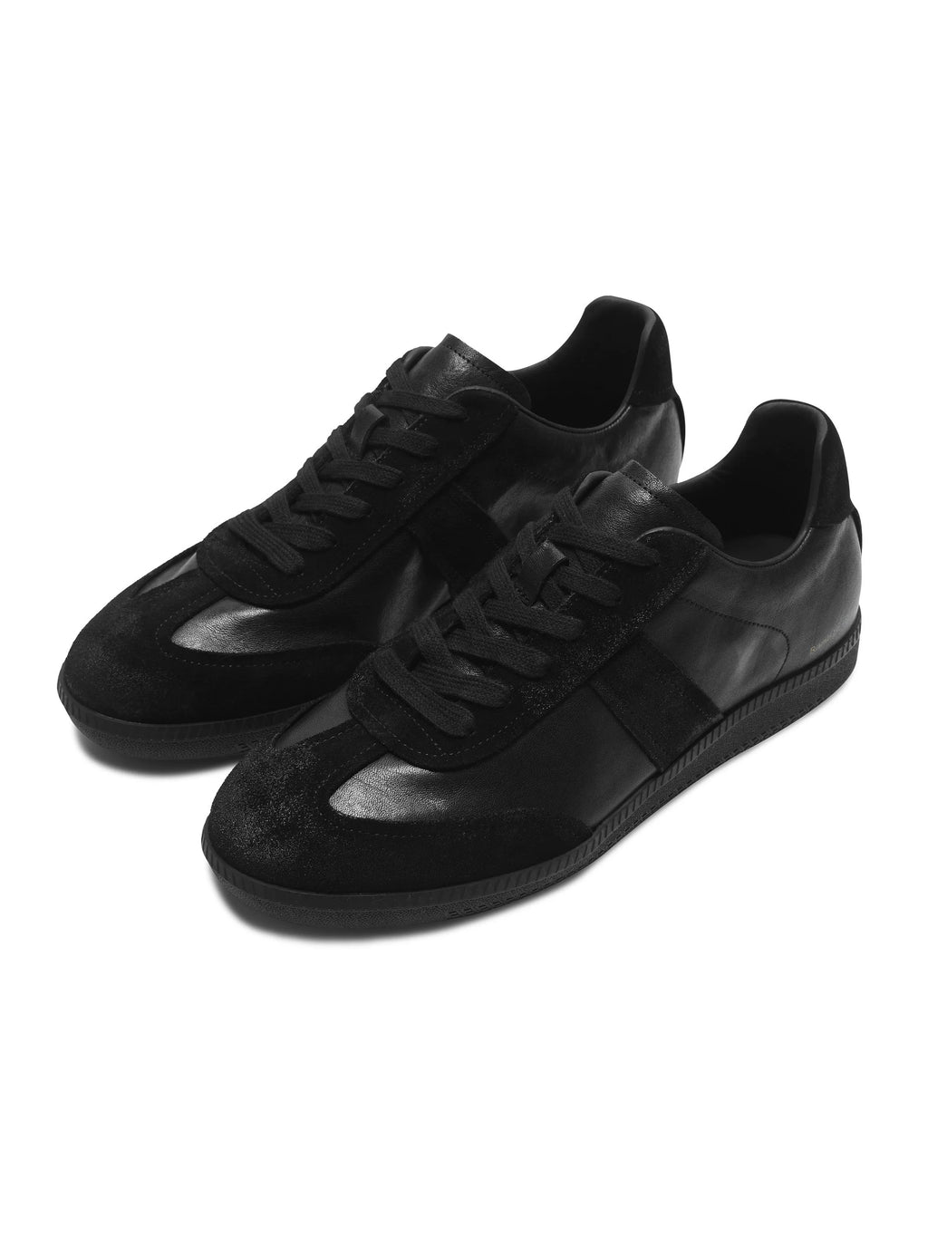 TERRAINCOGNITA Leather Lace-Up Round-Toe German Trainer