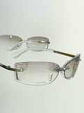 Salty gummy Frameless Pilot Retro Sunglasses