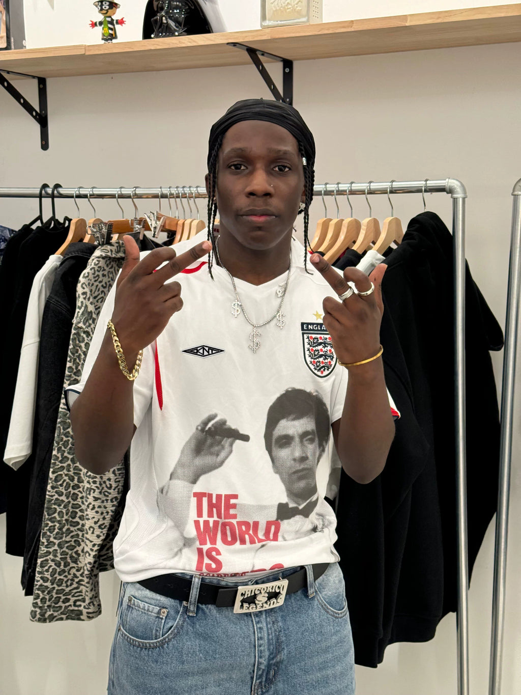 REMAKE England Portrait Print Nuo Football Short Sleeve