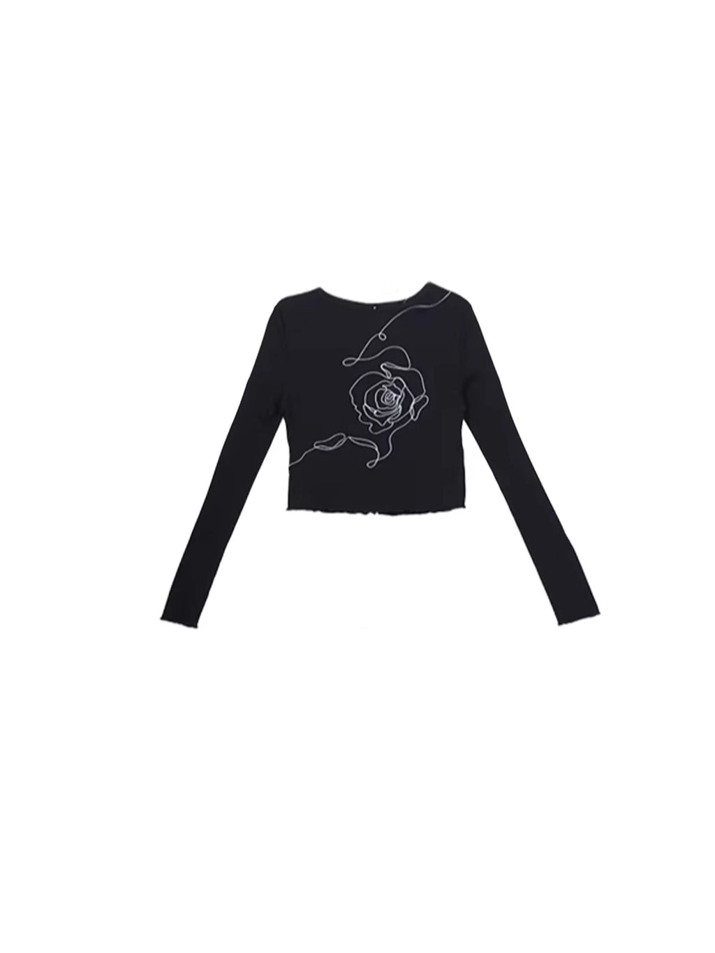 SAMUSAN V-neck Single-breasted Short Long Sleeve