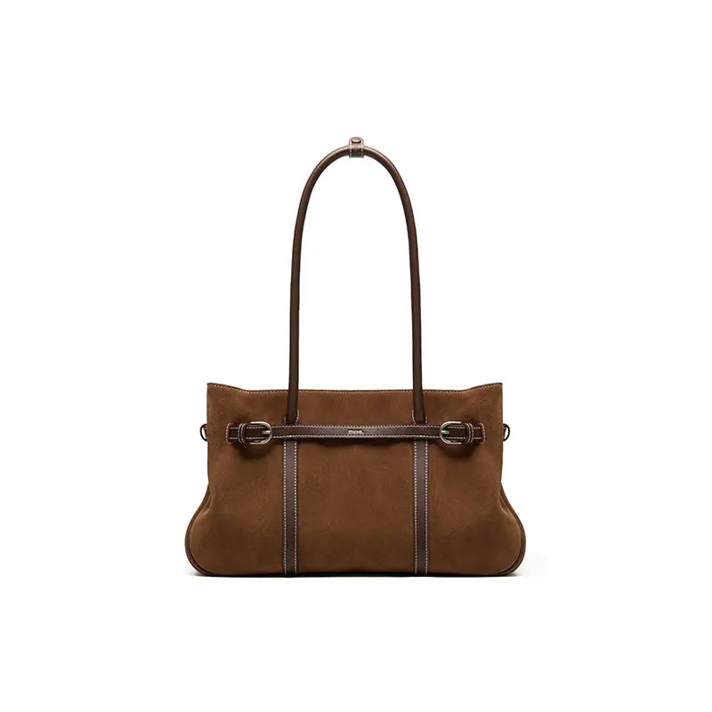 muva. Leather Zip-Top Shoulder Bag