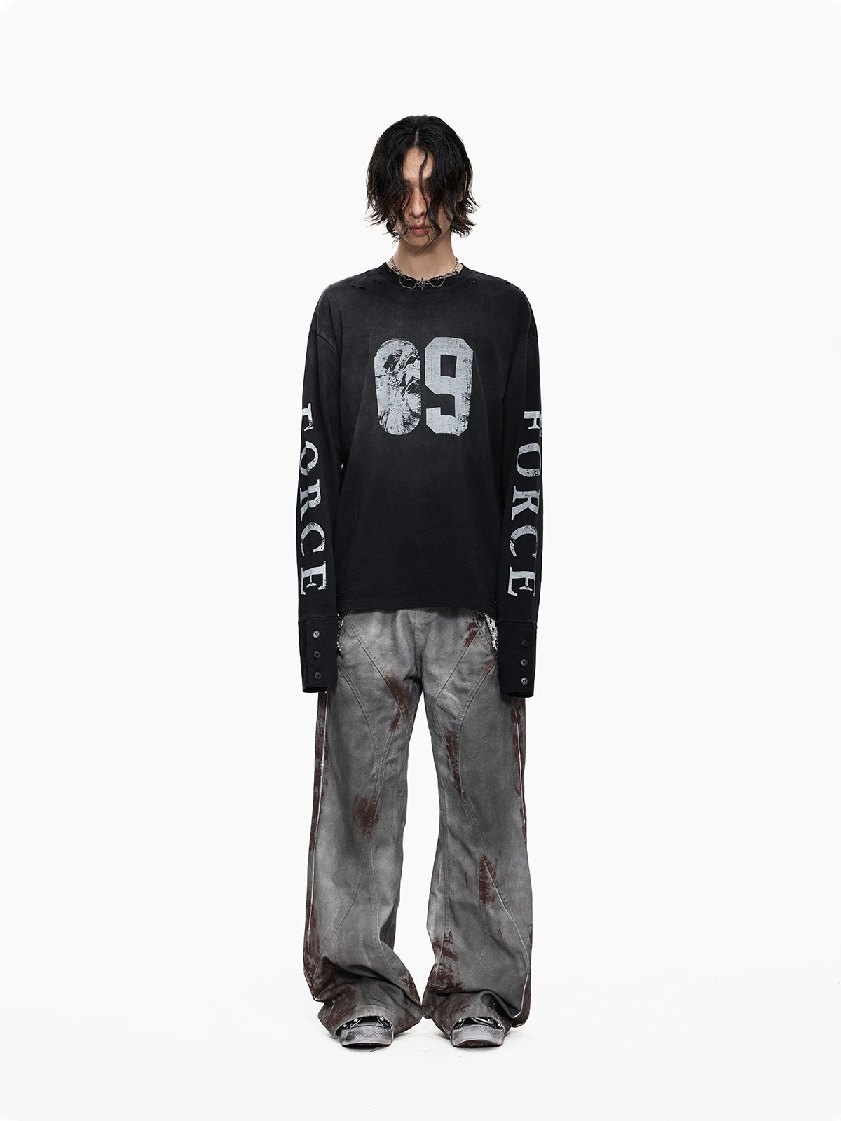 Chanyoou Breasted Crew Neck Sweater