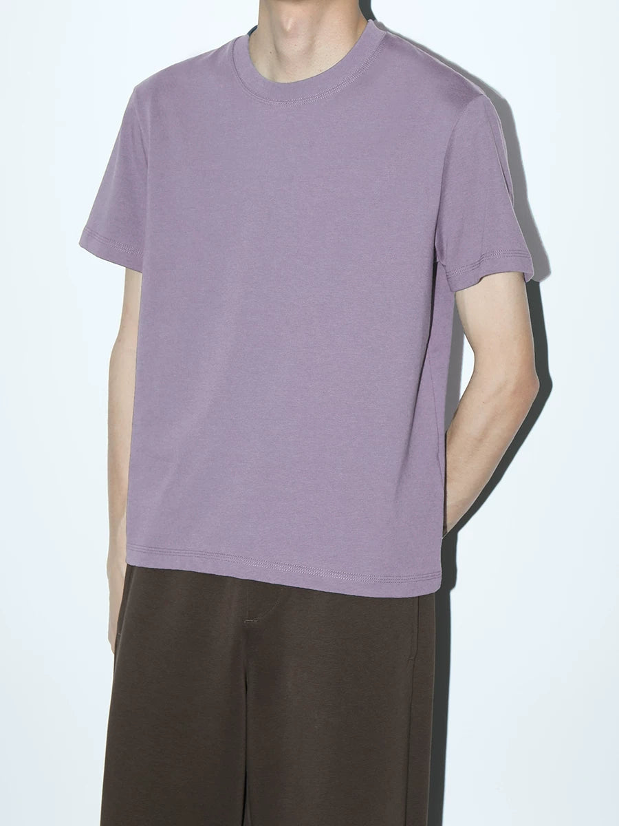 PLUS NO LOGO Retro Casual Simple Shoulder Tee