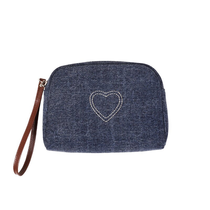 Momogigi Blue Washed Denim Zip Coin Purse