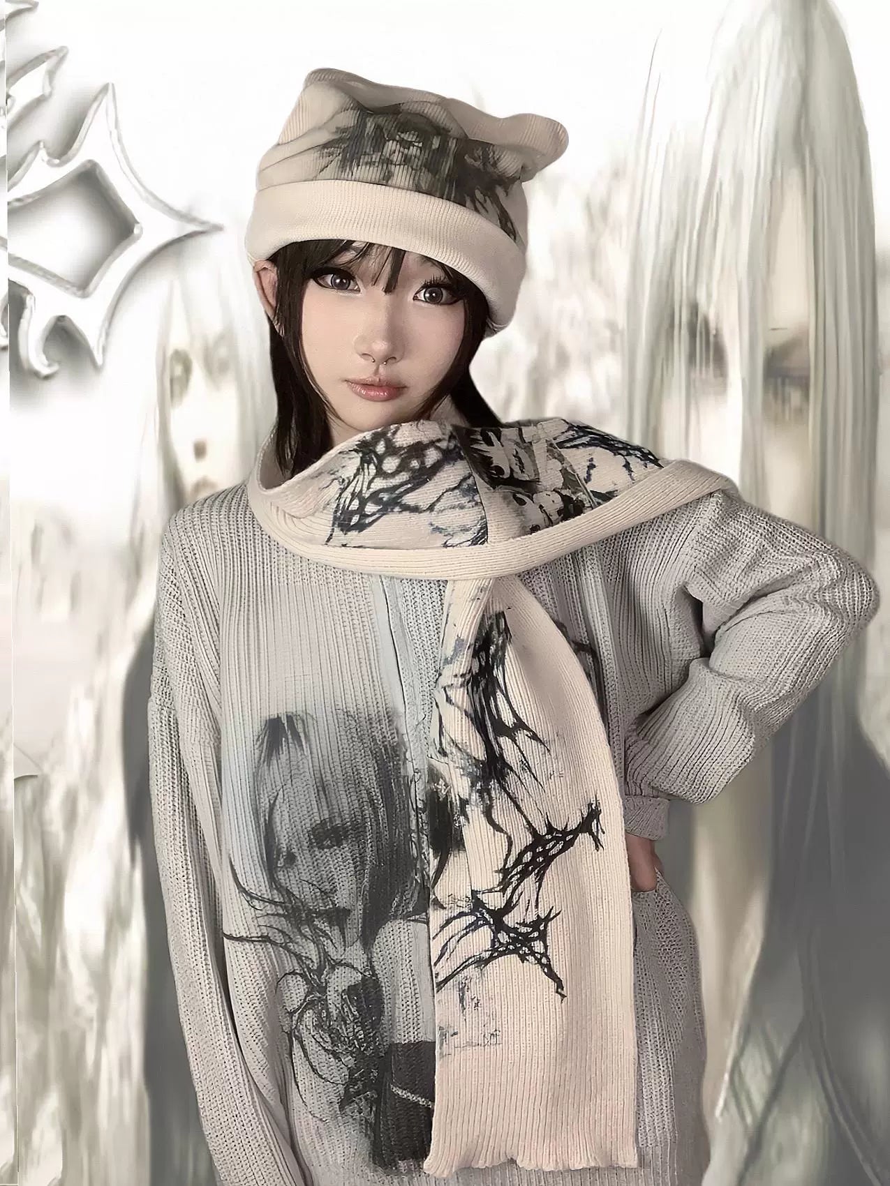 WEBBAR Subculture Two-dimensional Thermal Scarf
