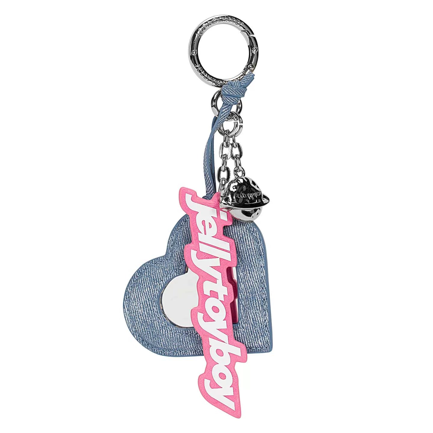 JELLY TOYBOY Denim Blue Heart Pendant Bag Charm