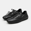 RZAAZ Smooth Calfskin Leather Square-Toe Lace-Up Training Sneaker