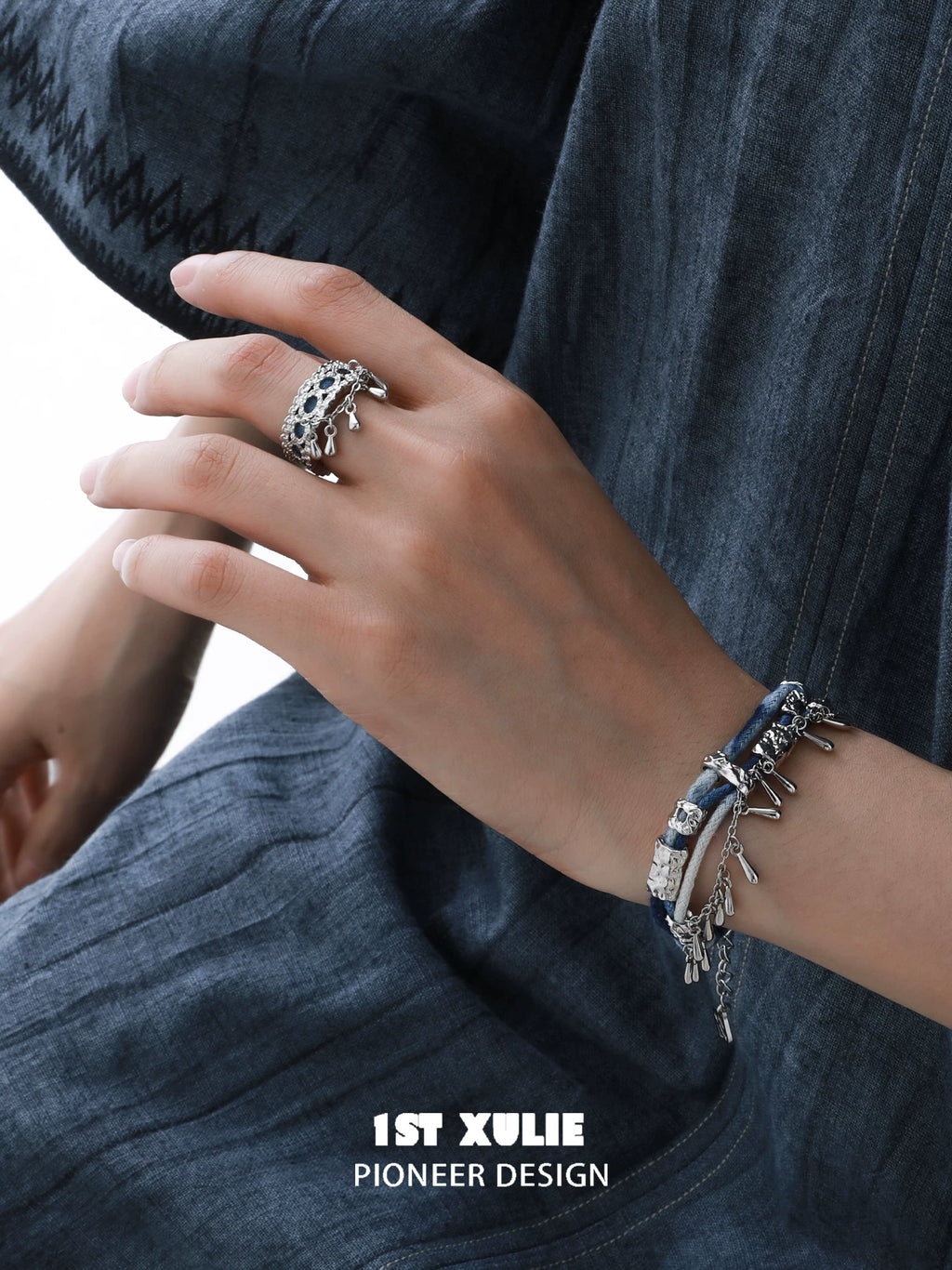 1ST XULIE Sterling Silver Stackable Miao Ring