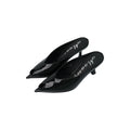 Mooreyu Black Pointed-Toe Stiletto Mule