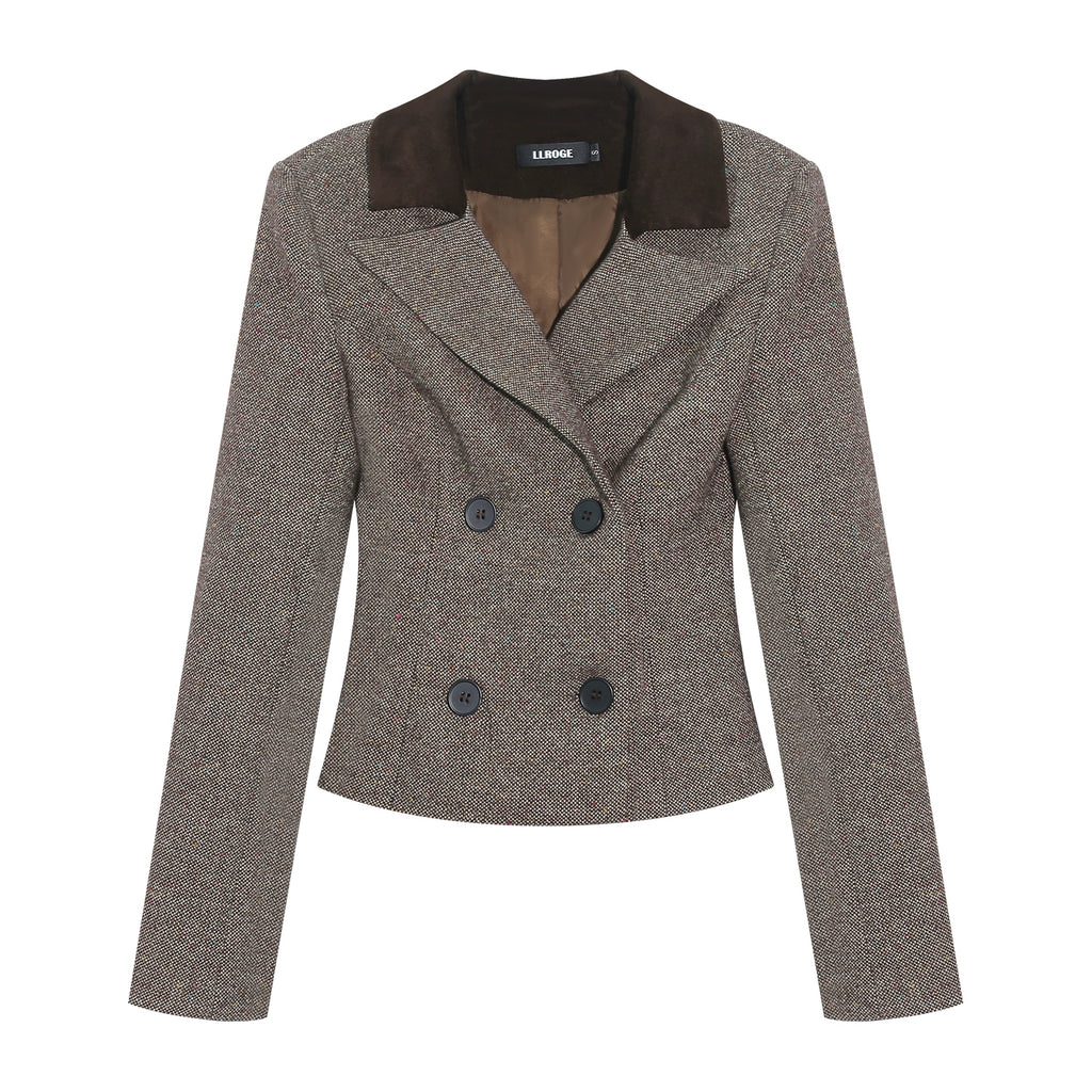 LLROGE Temperament Versatile Slim Fit Contrasting Color Blazer (Clearance)