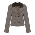 LLROGE Temperament Versatile Slim Fit Contrasting Color Blazer (Clearance)