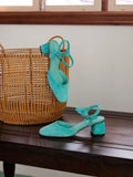 MILOOEY Leather Chunky Heel Mary Jane Sandal