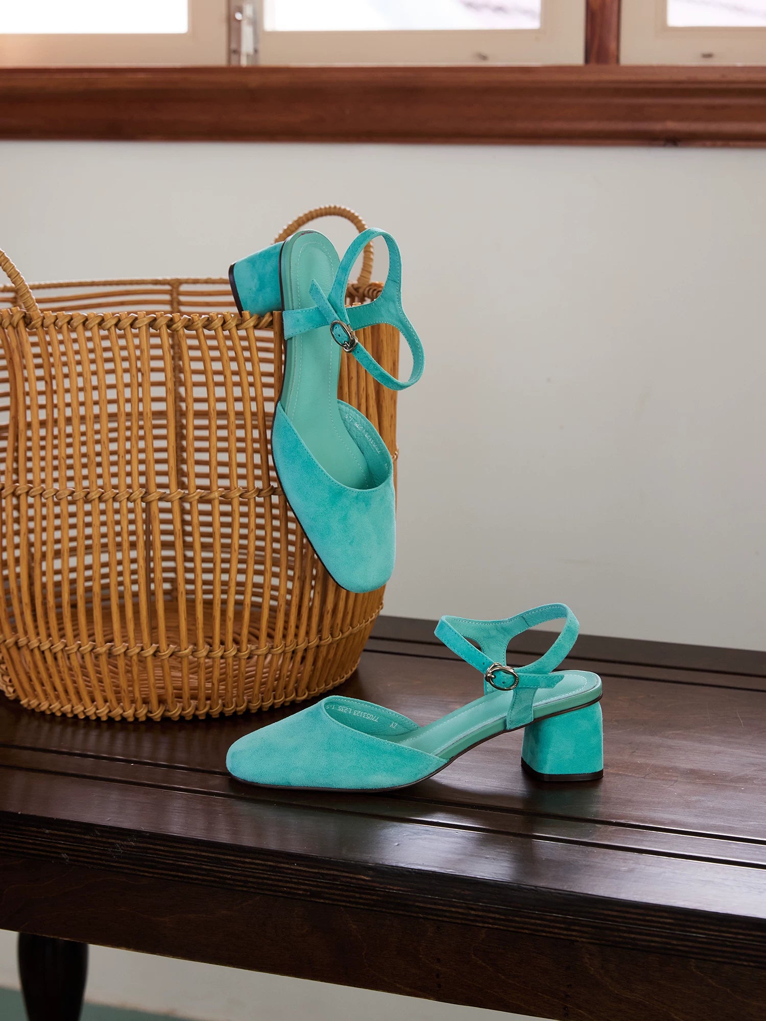 MILOOEY Leather Chunky Heel Mary Jane Sandal