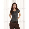 ANTSSTNA American Retro Bow-Tie V-Neck Cropped T-Shirt