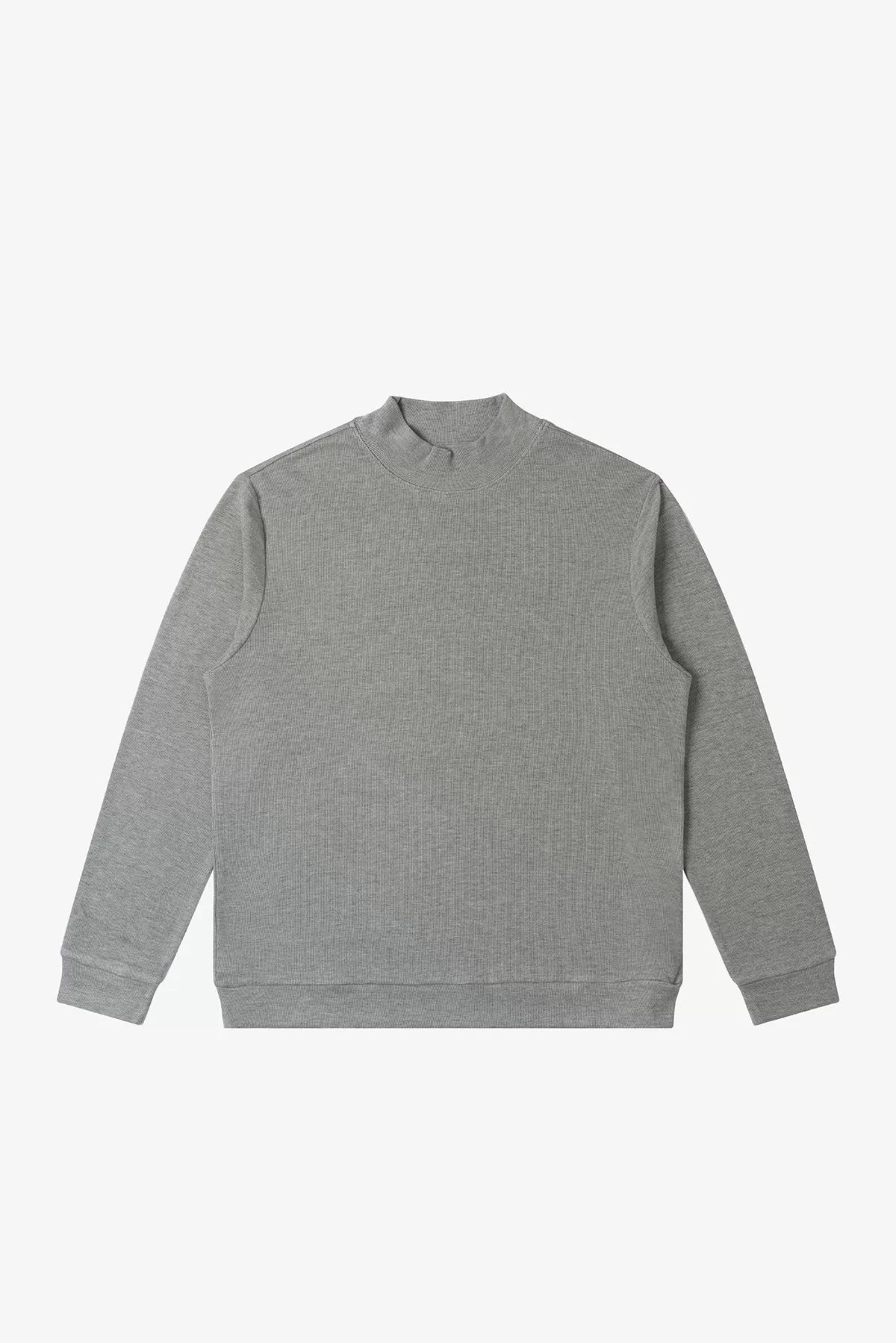 NO LOGO Cozy Knit Thermal Half-Turtleneck Long-Sleeve Top