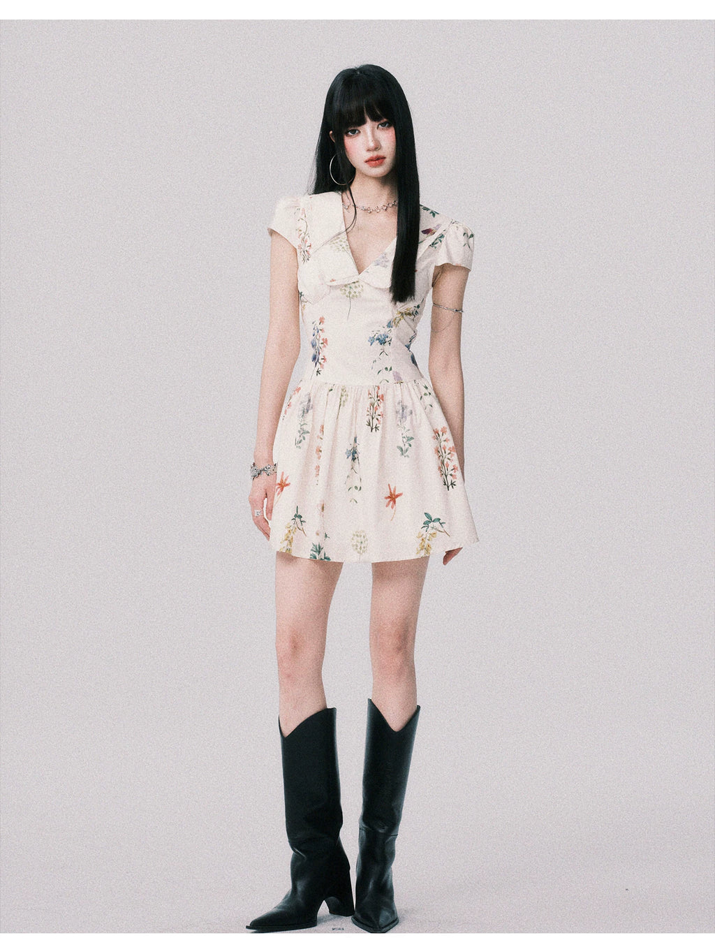 LULUSWINGS Doll Collar Sweet A-word Dress
