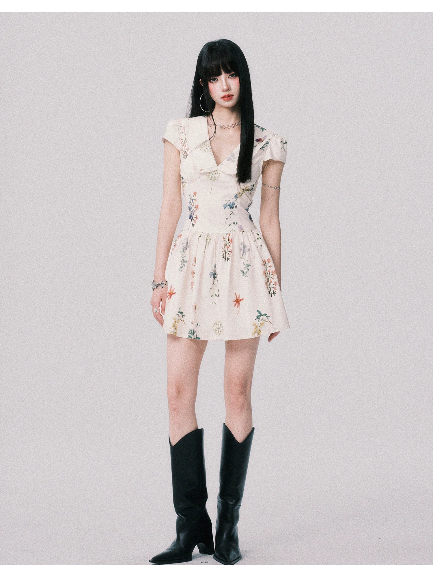 LULUSWINGS Doll Collar Sweet A-word Dress
