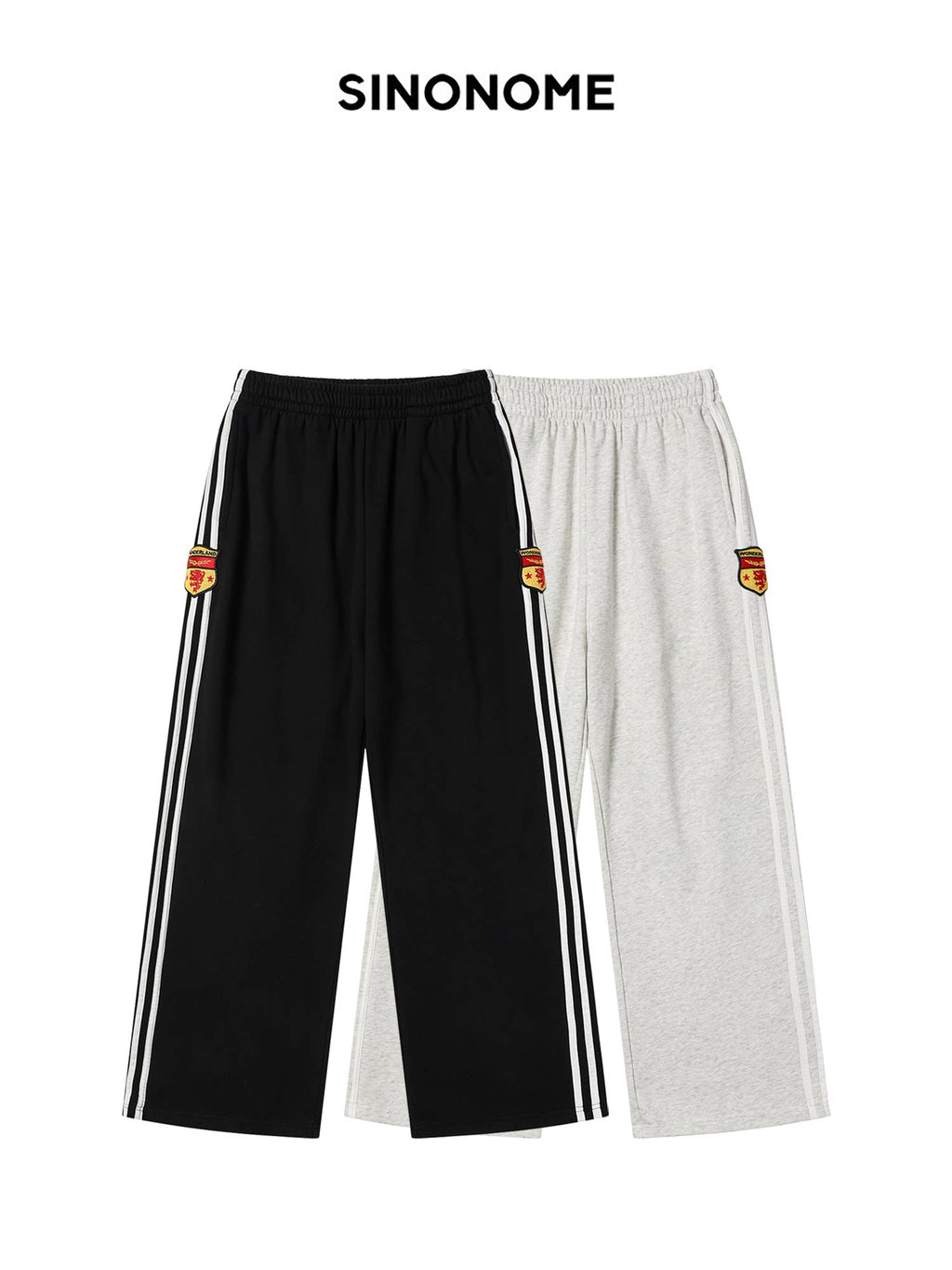 SINONOME Polished Badge Three-bar Sweatpants