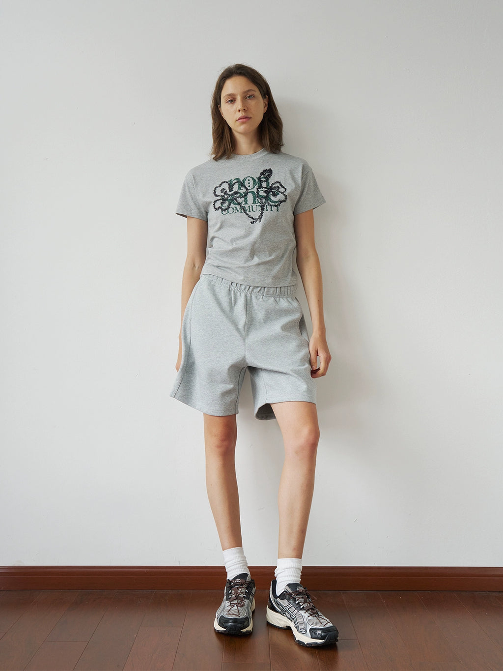 NOSD Casual Short Shoulder "Hand Painted Flower" Tee