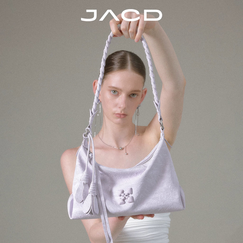 JACD Soft Pink Faux Leather Zip-Top Underarm Bag