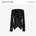 CHUYUQI Pleated Irregular Strappy Mermaid Skirt Set