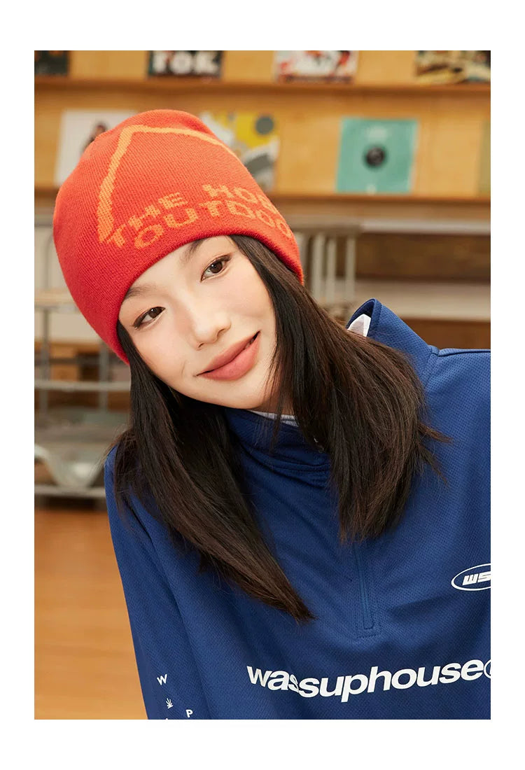 THE HOBOO Alphabet Jacquard Cold Knitted Hat