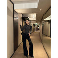 YOUNG KYLIN Fleece Straight Wide-leg Jeans